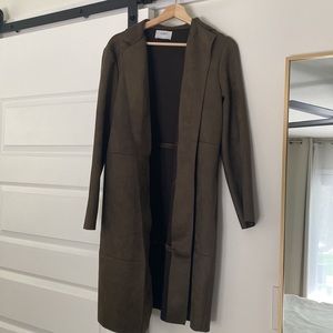 Zara Faux Suede Open Jacket